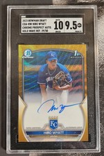2023 Bowman Draft Hiro Wyatt Gold Wave Auto /50 SGC 9.5 Auto 10 1st