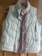 Joules Siz 14 Baby Blue Zip Button Fastening Ladies Gilet Body Warmer