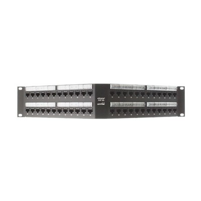 LEVITON 6A587-U48 2RU 48-PORT CATEGORY 6A 110-STYLE ANGLED PATCH PANEL, CAT6A