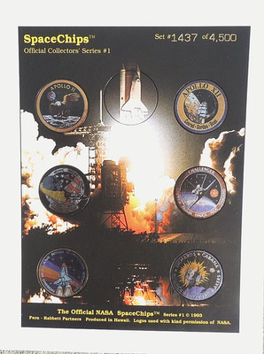 POGS NASA SPACE CHIPS LOT OF 10 APOLLO CHALLENGER RIP LIMITED ED. TO 4,500 1993