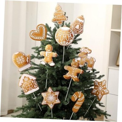  12 Pcs Gingerbread Man Christmas Tree Picks Gingerbread Cookie Christmas 