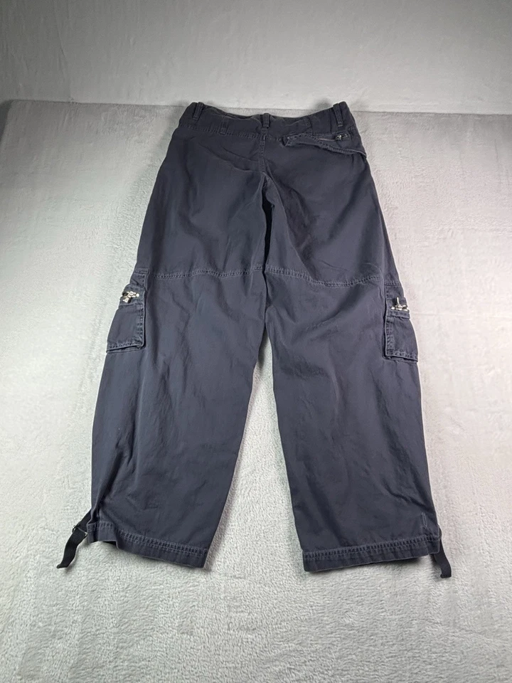 Pantalones cargo Unionbay para mujer gris oscuro talla 5 bolsillos con cremallera estilo vintage años 90 Foto 2 de 4