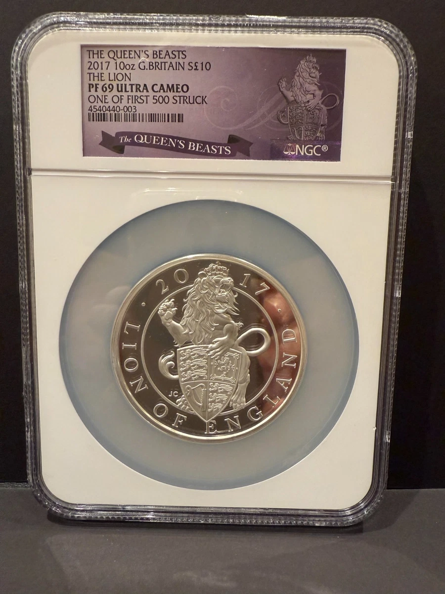 UK Queen's Beast Silver Bullion Coins 10 oz Precious Metal Content