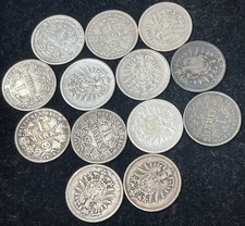 Early German Empire 13 Silver Coins Lot High Value 102825