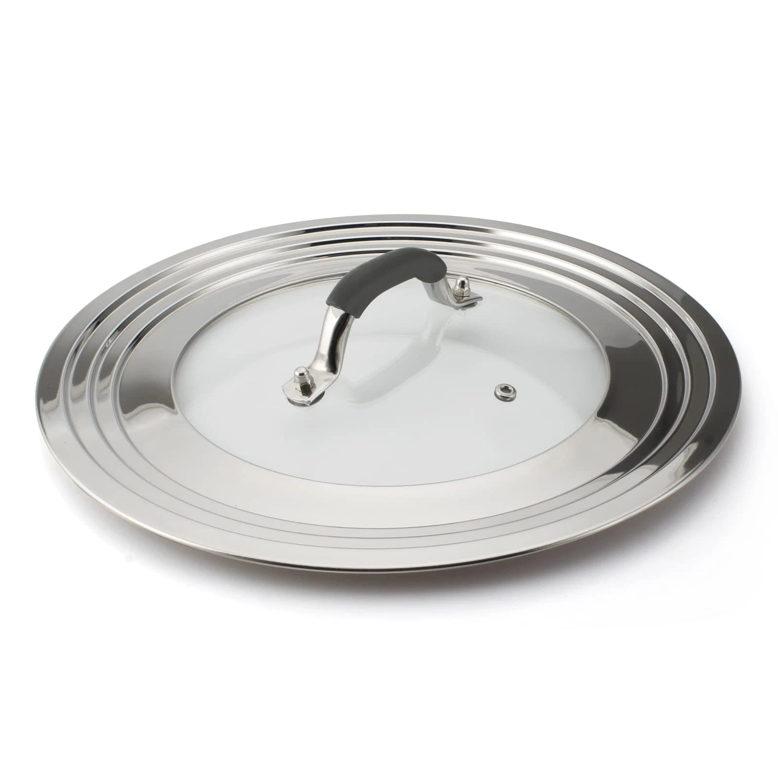 WishDirect 15 Inch Large Universal Pans Pots Lid Cover Fits Black