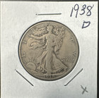 1938-D WALKING LIBERTY HALF DOLLAR. --. 491,600 MINTED -- Key Date — photo 1