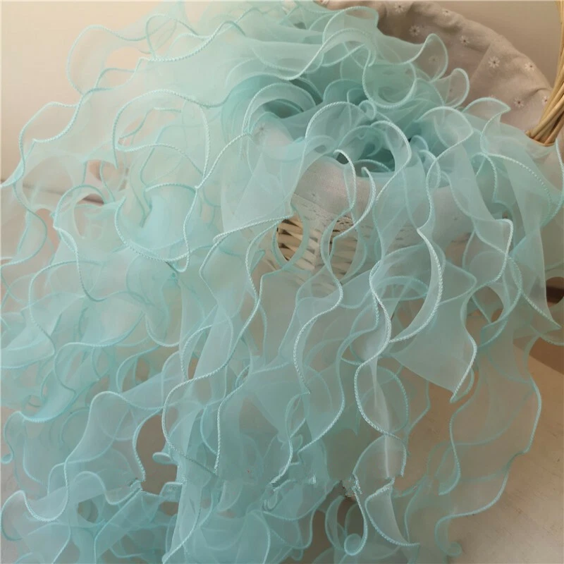 Ruffles Organza Edging Bias Edge Tulle Voile Trimming Mesh Ribbon 5 Meters Craft - Image 4 of 4