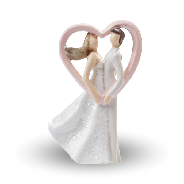 Hochzeit Dekofigur Brautpaar Im Herz Hochzeitspaar 6,5Cm Hochzeitsfiguren-image