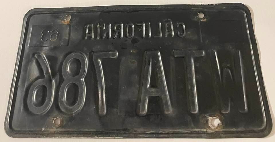 Vintage 1963 California License Plate WTA 786 | eBay