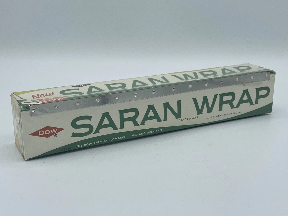 VTG Saran Wrap DOW 1959 Unopened 25 Ft. Roll NOS Plastic Wrap INCREDIBLY  RARE