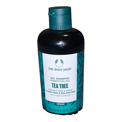 THE BODY SHOP TEA TREE Purifying & Balancing Gel Shampoo 8.4 Oz Oily Hair Scalp