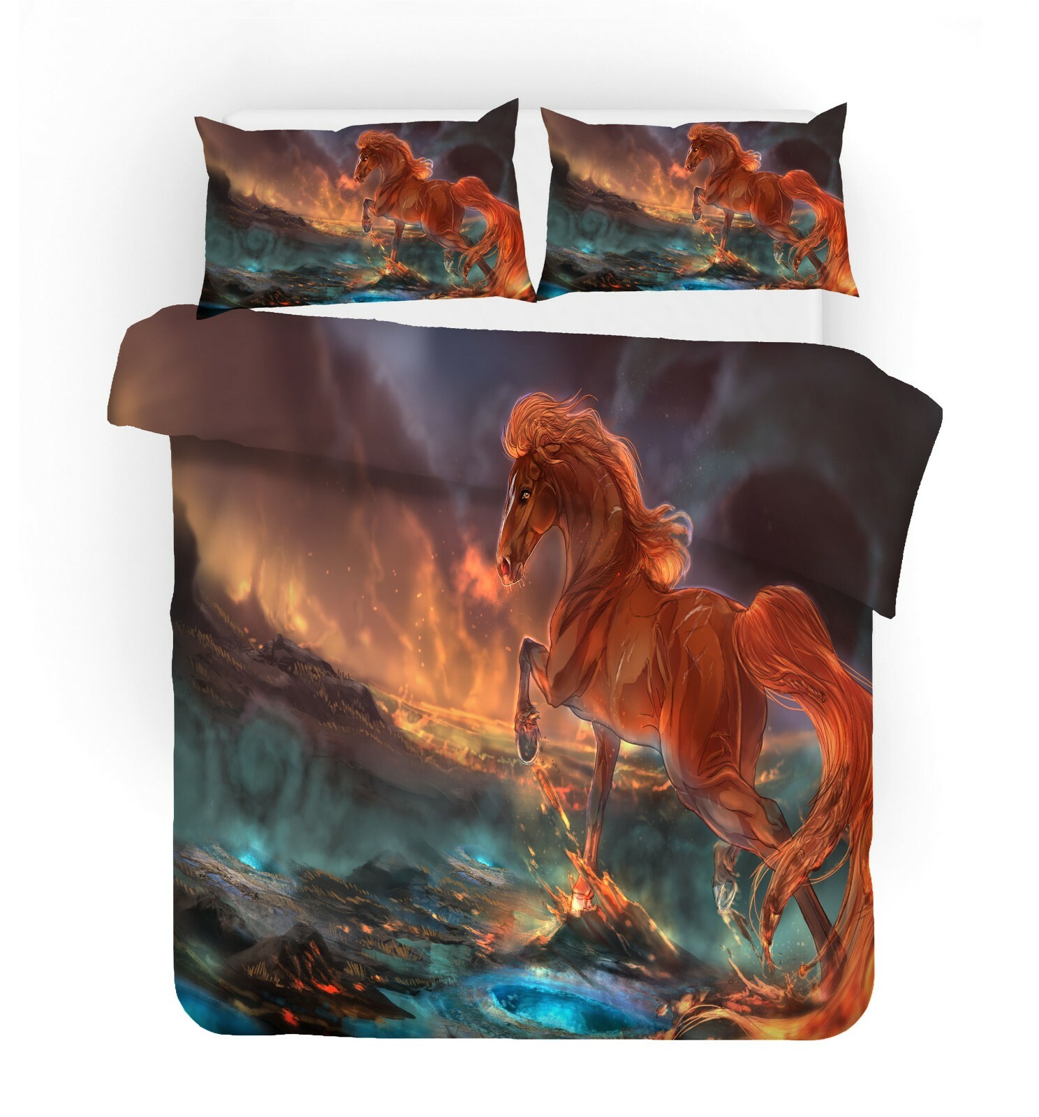 3D rot Flame Horse Quilt Startseite Set Bettding Duvet Startseite Double Königin König 3pcs 3 3D rot Flame Horse Quilt Startseite Set Bettding Duvet Startseite Double Königin König 3pcs 3