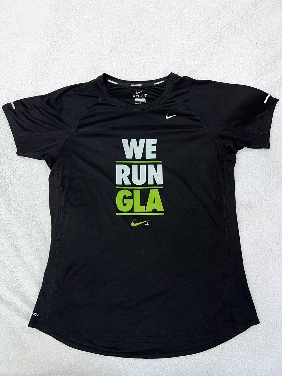 Super rare Women s Nike running Dri Fit T Shirt Glasgow We Run