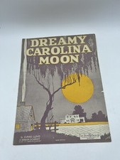 Dreamy Carolina Moon Vintage 1925 Sheet Music Erwin Schmidt Art Deco