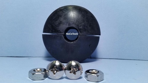 Air Compressor Hose Reel Bolt On Rubber Stopper Stop Clamp 3/8" Inch Hose O.D. - Picture 1 of 7