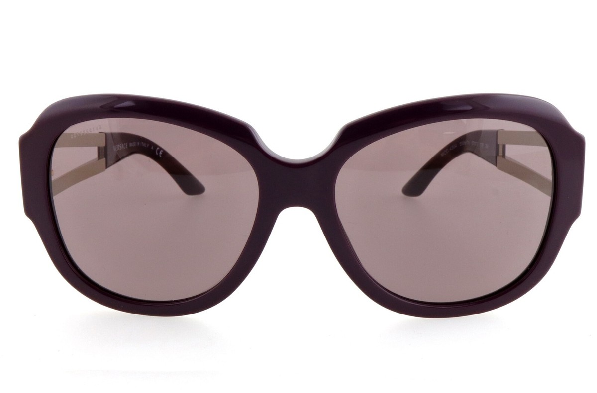 New VERSACE VE 4304 5066/7N 57mm Purple Oversized Sunglasses Italy