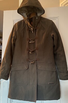 Merrell Damen Opti-Warm grün Dufflecoat mit Kapuze Größe Small