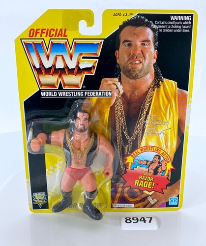 Vintage WWF Hasbro Razor Ramon Series 7 Yellow Car...