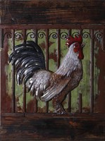 Wall Hanging Art Picture - Metal Rooster / Cockerel - 100cm X 75cm Wall Hanging Art Picture - Metal Rooster / Cockerel - 100cm X 75cm