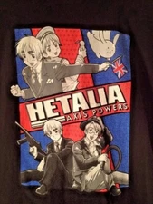 Tshirt Manga Medium Hetalia Axis Powers 2008 Black Anime Shirt SS0332