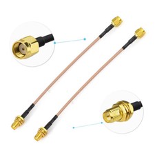 2x WiFi Antenna Extension Cable RP-SMA Male to Female Bulkhead Mount RG316 Cable