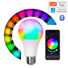 Wireless Bluetooth 4.0 Smart Bulb Tuya APP Control Dimmable 15W E27 RGB+CW+WW 