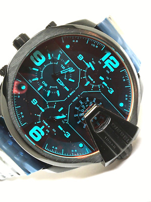 New DZ7373 Uber Chief Black Stainless Black Dial Quartz Chronograph ,No box