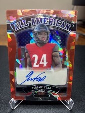 2022 Leaf Valiant Jerome Ford Auto All-American Orange Crystals 3/20