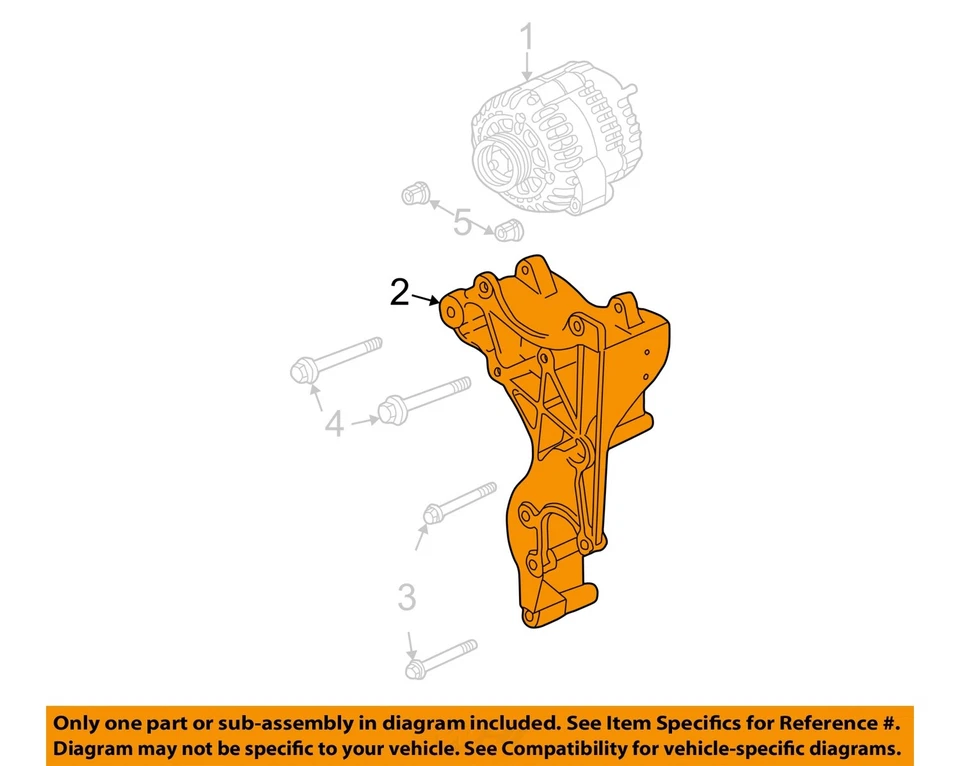 HUMMER H2 ALTENATOR POWER STEERING PUMP BRACKET MOUNT NEW OEM 12554030 - Image 2 of 3