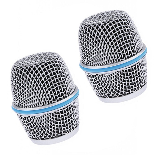 Grille En Maille à Tête Sphérique Pour Microphone, Tête Sphérique En Acier Inoxydable à Filetage Standard Avec Filtre Intérieur En Mousse, Remplacement Pour Beta87A