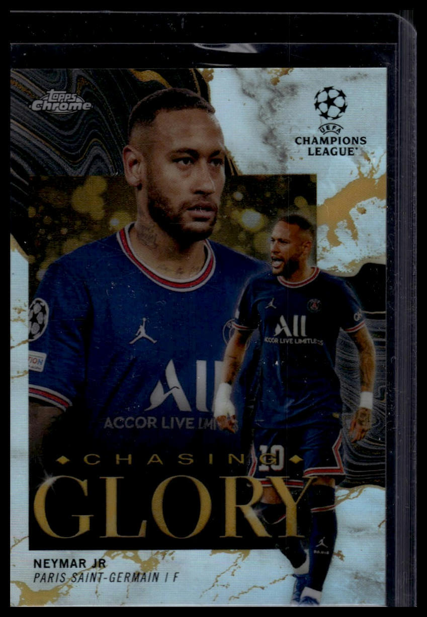 2021-22 Topps Chrome UEFA Champions League #CG-12 Neymar Jr Chasing Glory