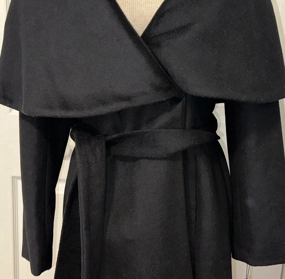 NWT Donna Karan Wool And Cashmere Belted Coat Size XS - Image 2 of 3