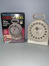 VINTAGE 1980's CARLTON CORD-N-REEL 50 FT PHONE CORD ON A REEL COLLECTIBLE