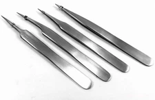 4er Set Watchmaker Tweezer Splitter Micro