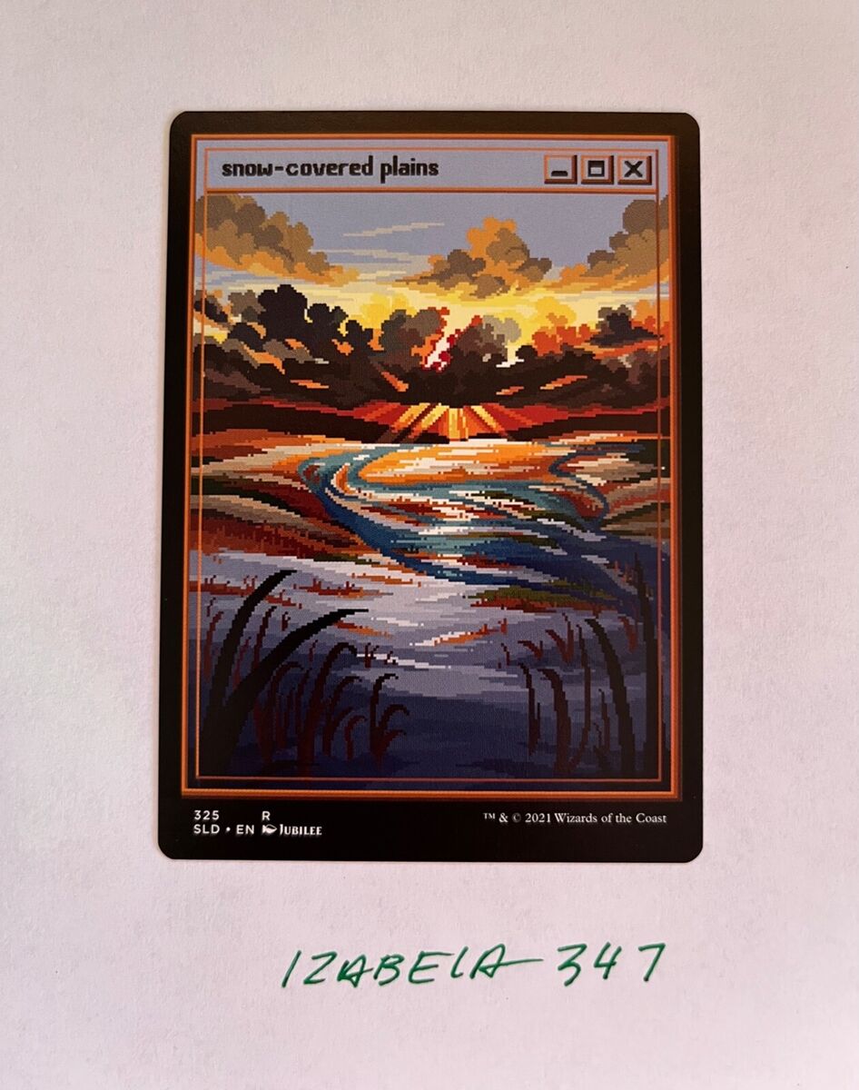 MTG Snow-Covered Plains #325 PixelSnowLands.jpg NON-FOIL Secret