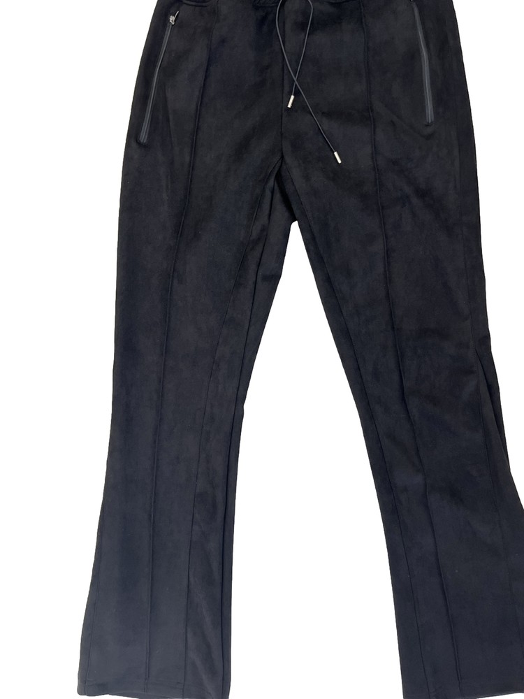 BLACK TRACK PANTS (PLEATED/SUEDE)  **NEW** SMALL-XXLARGE $150