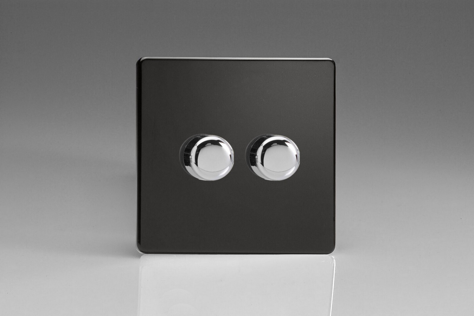 Varilight JDLS2S Screwless Premium Black 2 Gang V-Pro Smart Supplementary Switch