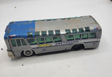 Vintage Made in Japan Greyhound Bus Tin Toy Friction Car 1960s Litho Metal