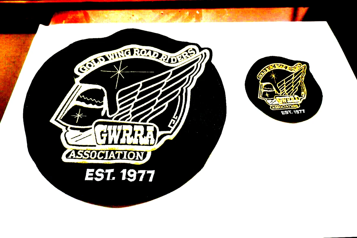 Honda Goldwing Motorcycle GOLD Patches NEW GWRRA Large 10