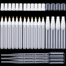 16 Pcs Refillable Acrylic Paint Markers 3 mm 6 mm 15 mm Empty Acrylic Markers...