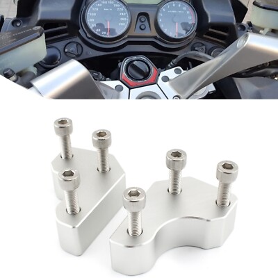 Chrome Handlebar Risers Height Up Adapters For Kawasaki Concours 1400 GTR1400