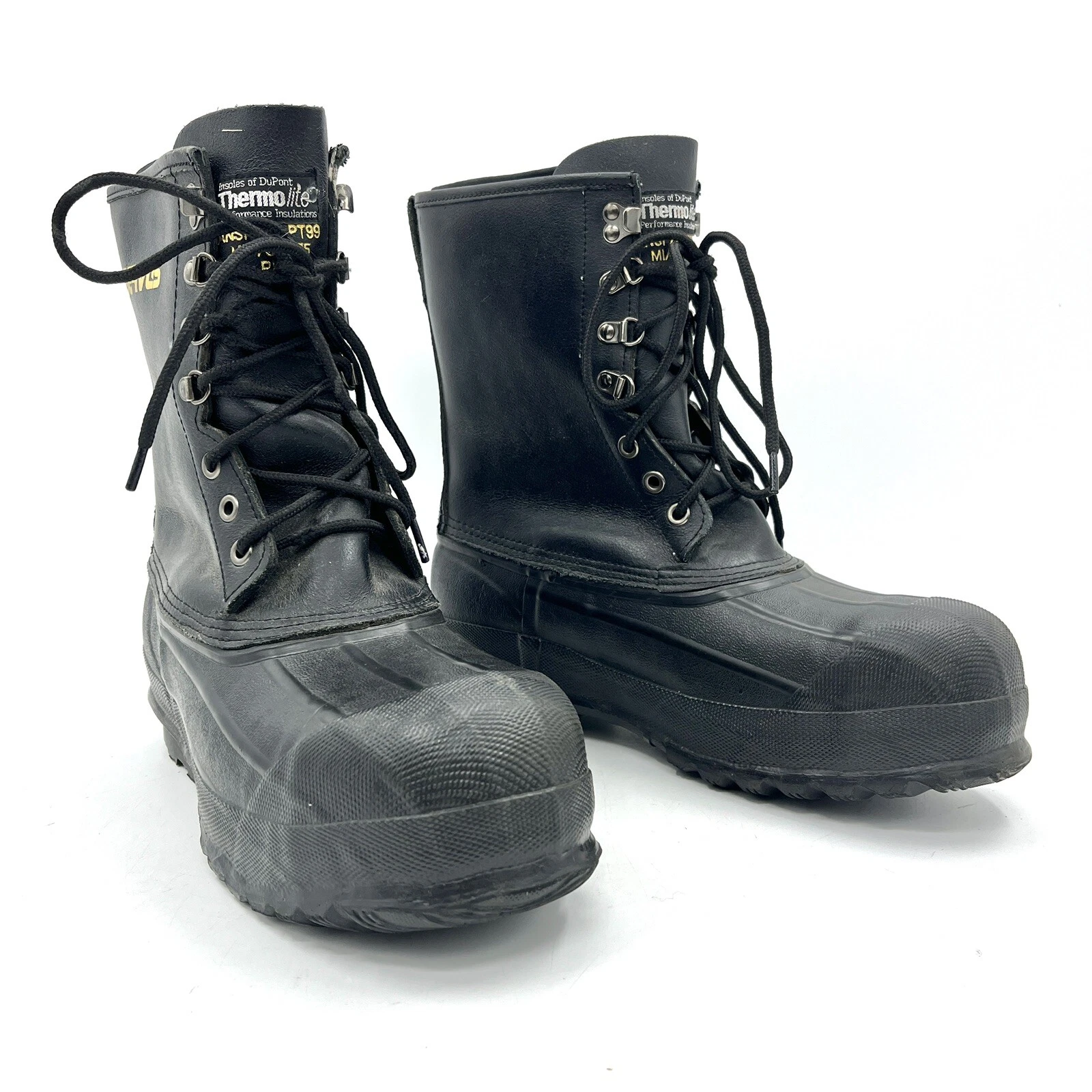 Servus Cold Weather Black Insulated Steel Toe Winter Snow Boots Mens Size 12