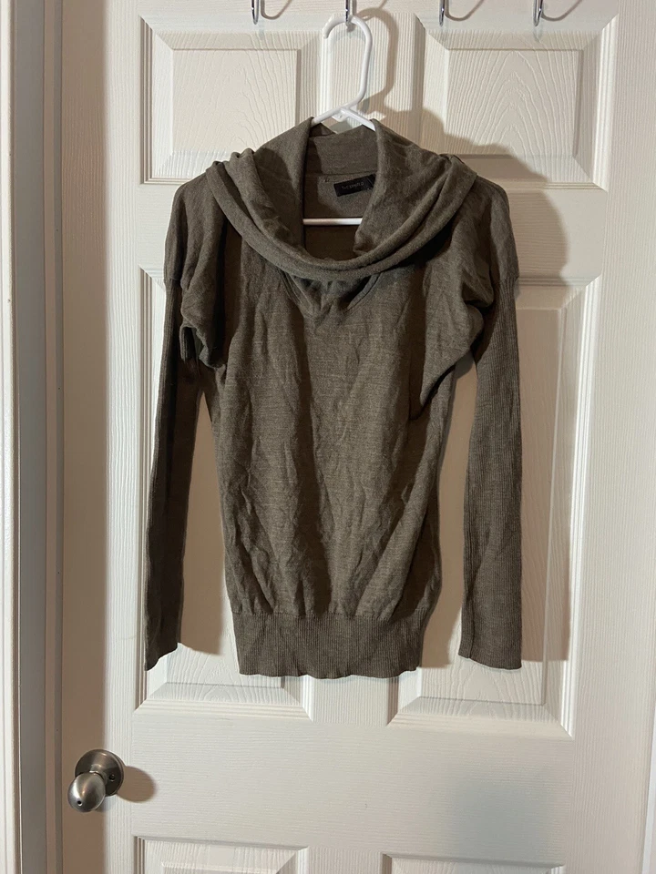 Ограниченный кабель трикотажа шерсти мериноса черепаха шеи длинным рукавом свитер рубашка SZ med - Изображение 2 из 4