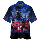 Hawaiian Blue Hawaiian Casual Button-Down Shirts for Men