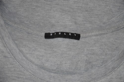 SISLEY -Très joli tee-shirt gris manches courtes- Taille S - EXCELLENT ÉTAT - Photo 3 sur 3