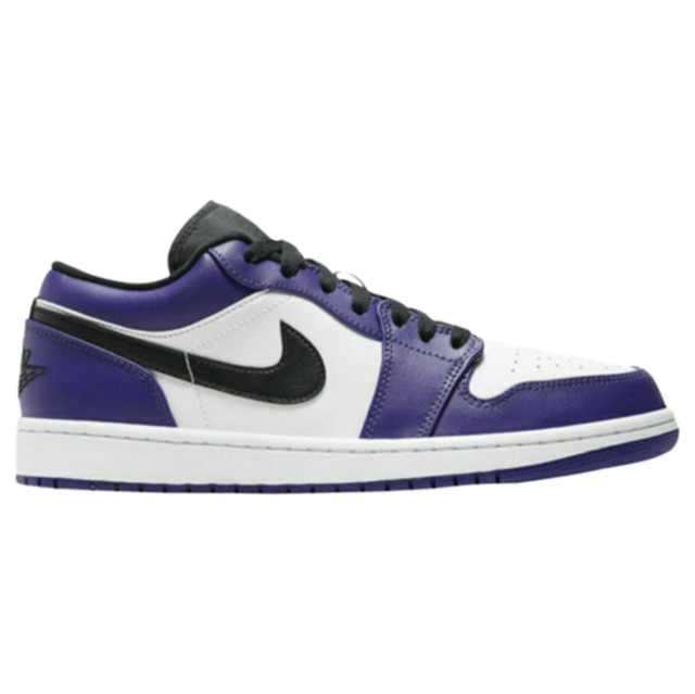 Jordan 1 Low Black/Court Purple/White