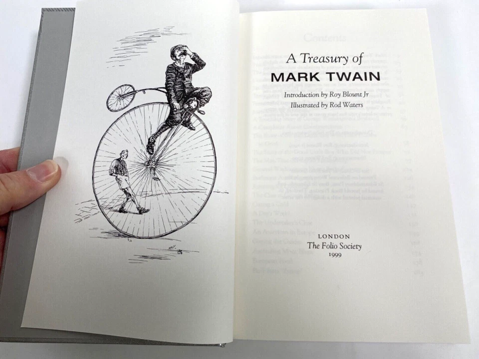 1999 A TREASURY OF MARK TWAIN - HC book with slip case THE FOLIO SOCIETY humor Foto 4 de 4