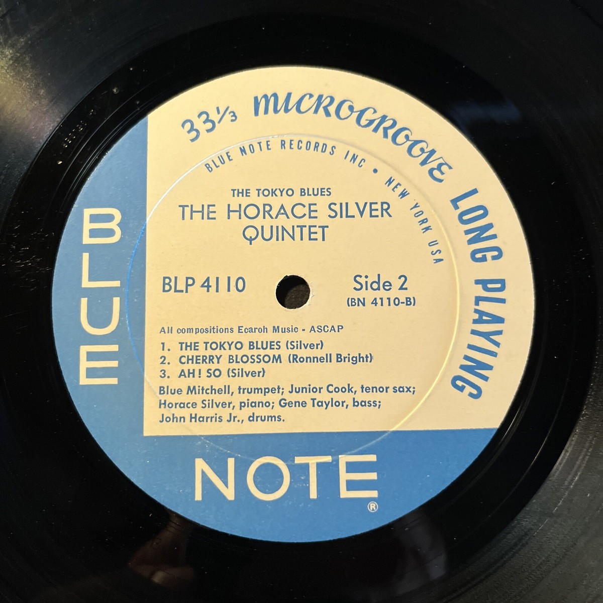 HORACE SILVER QUINTET: The Tokyo Blues US Blue Note 4110 NY Ear