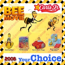 Carl's Jr. 2008 BEE MOVIE Jerry Seinfeld MOVIE Insect BARRY Adam YOUR Toy CHOICE