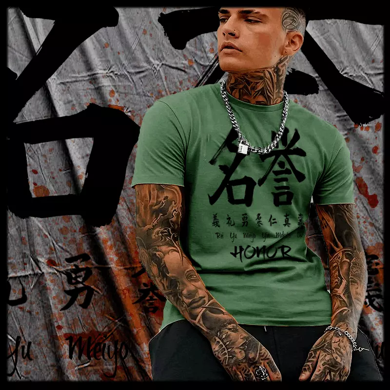  Bushido Code Anime Samurai Girl Japanese Warrior Kanji Long  Sleeve T-Shirt : Clothing, Shoes & Jewelry